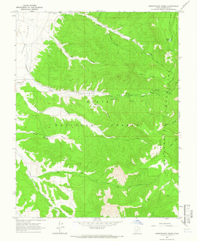 United States Geological Survey Sweetwater Creek, UT (1964, 24000-Scale) digital map