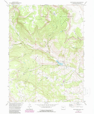 United States Geological Survey Sweetwater Lake, CO (1977, 24000-Scale) digital map