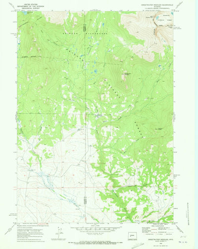 United States Geological Survey Sweetwater Needles, WY (1969, 24000-Scale) digital map