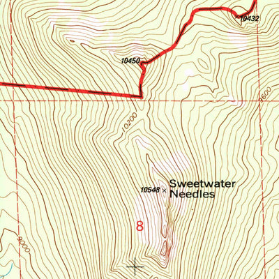 United States Geological Survey Sweetwater Needles, WY (1991, 24000-Scale) digital map