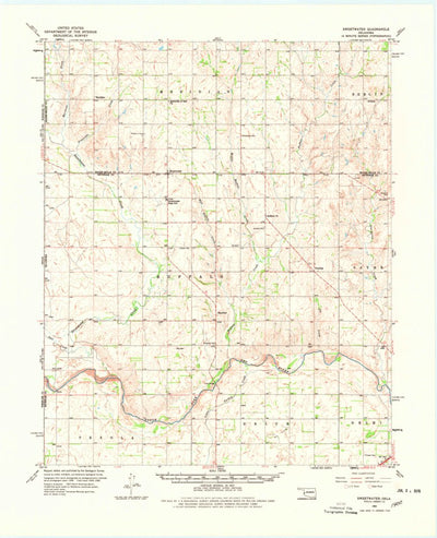 United States Geological Survey Sweetwater, OK-TX (1960, 62500-Scale) digital map