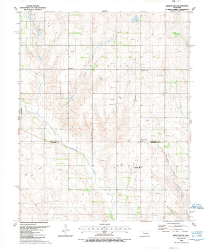 United States Geological Survey Sweetwater, OK-TX (1989, 24000-Scale) digital map