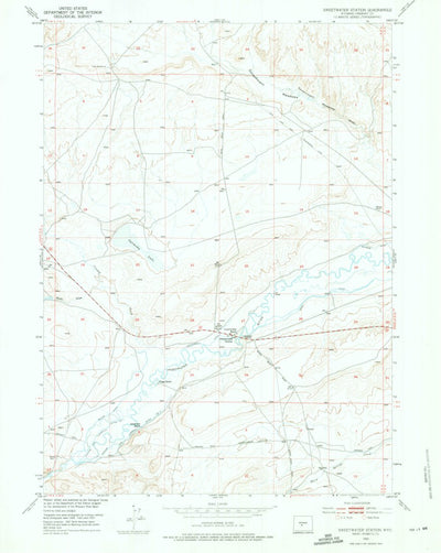 United States Geological Survey Sweetwater Station, WY (1953, 24000-Scale) digital map