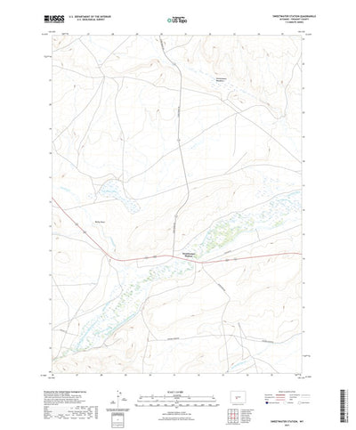 United States Geological Survey Sweetwater Station, WY (2021, 24000-Scale) digital map