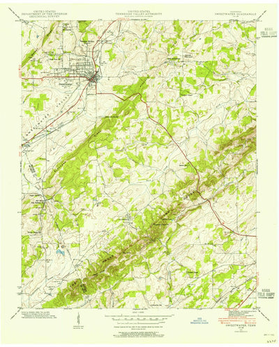 United States Geological Survey Sweetwater, TN (1941, 24000-Scale) digital map