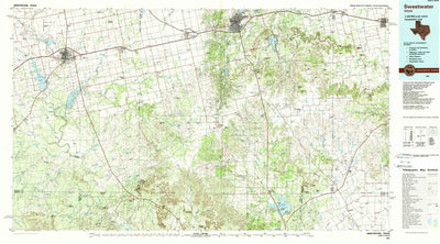 United States Geological Survey Sweetwater, TX (1985, 100000-Scale) digital map