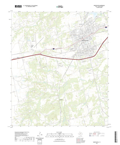 United States Geological Survey Sweetwater, TX (2022, 24000-Scale) digital map