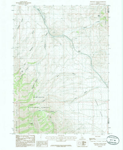 United States Geological Survey Sweetzer Canyon, ID (1985, 24000-Scale) digital map