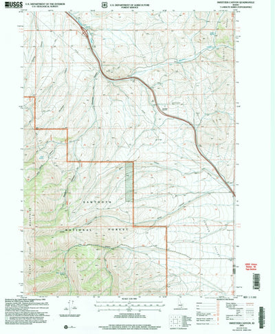 United States Geological Survey Sweetzer Canyon, ID (2001, 24000-Scale) digital map
