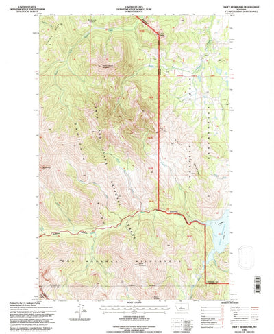 United States Geological Survey Swift Reservoir, MT (1995, 24000-Scale) digital map