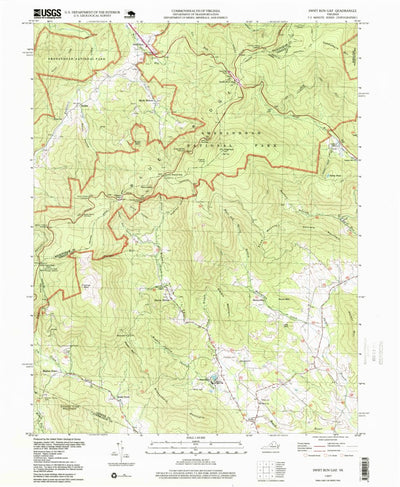 United States Geological Survey Swift Run Gap, VA (1997, 24000-Scale) digital map