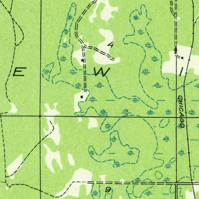 United States Geological Survey Swimming Hole Creek, MI (1932, 31680-Scale) digital map