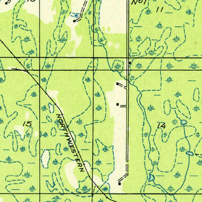United States Geological Survey Swimming Hole Creek, MI (1951, 31680-Scale) digital map