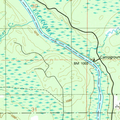 United States Geological Survey Swimming Hole Creek, MI (1989, 24000-Scale) digital map