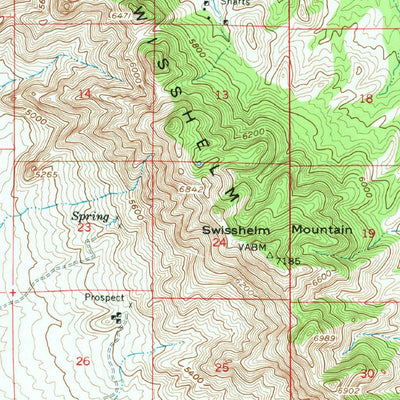 United States Geological Survey Swisshelm Mountain, AZ (1958, 62500-Scale) digital map