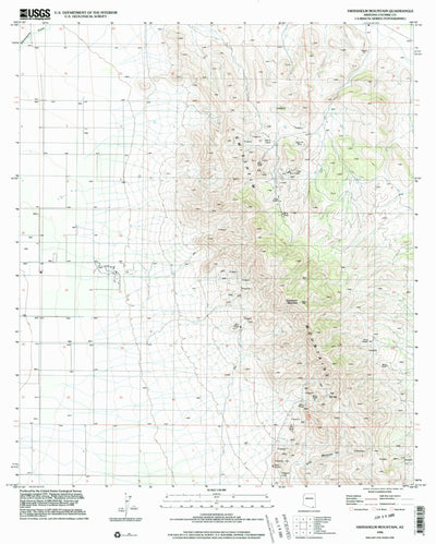 United States Geological Survey Swisshelm Mountain, AZ (1996, 24000-Scale) digital map