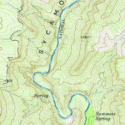 United States Geological Survey Sycamore Basin, AZ (1973, 24000-Scale) digital map
