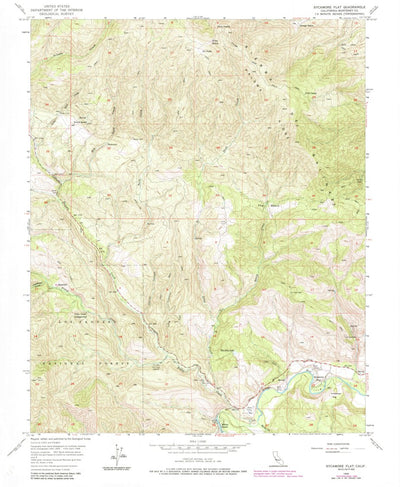 United States Geological Survey Sycamore Flat, CA (1956, 24000-Scale) digital map
