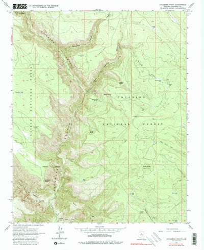 United States Geological Survey Sycamore Point, AZ (1963, 24000-Scale) digital map