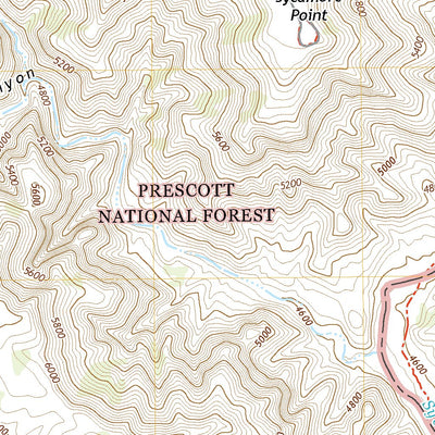 United States Geological Survey Sycamore Point, AZ (2021, 24000-Scale) digital map