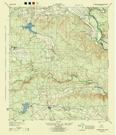 United States Geological Survey Sycamore Ranch, TX (1944, 62500-Scale) digital map