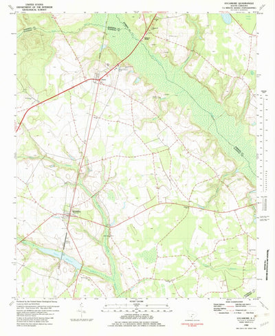 United States Geological Survey Sycamore, SC (1982, 24000-Scale) digital map