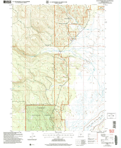 United States Geological Survey Sycan Marsh West, OR (2004, 24000-Scale) digital map
