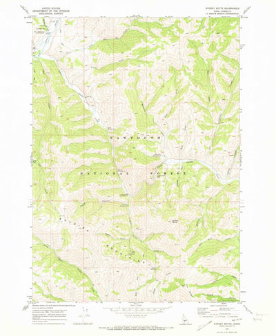 United States Geological Survey Sydney Butte, ID (1970, 24000-Scale) digital map