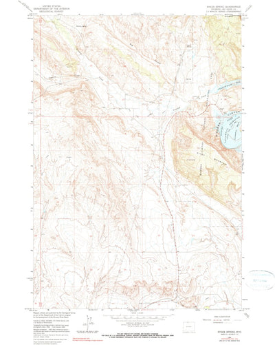 United States Geological Survey Sykes Spring, WY-MT (1964, 24000-Scale) digital map