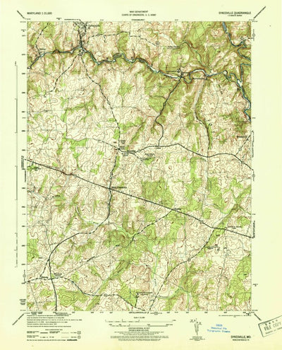 United States Geological Survey Sykesville, MD (1944, 31680-Scale) digital map