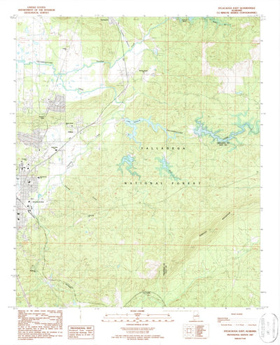 United States Geological Survey Sylacauga East, AL (1987, 24000-Scale) digital map