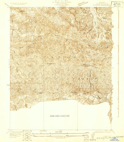United States Geological Survey Sylmar, CA (1929, 24000-Scale) digital map
