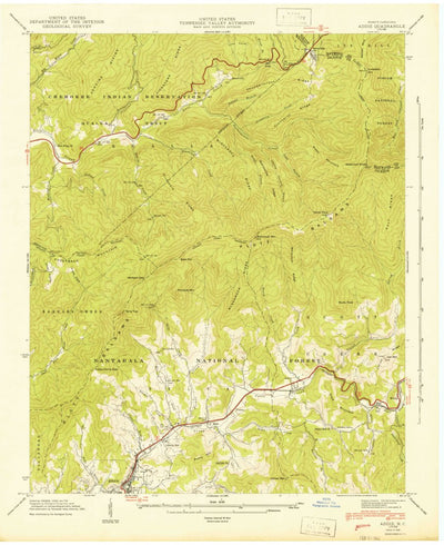 United States Geological Survey Sylva North, NC (1942, 24000-Scale) digital map