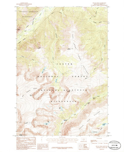 United States Geological Survey Sylvan Peak, MT (1986, 24000-Scale) digital map
