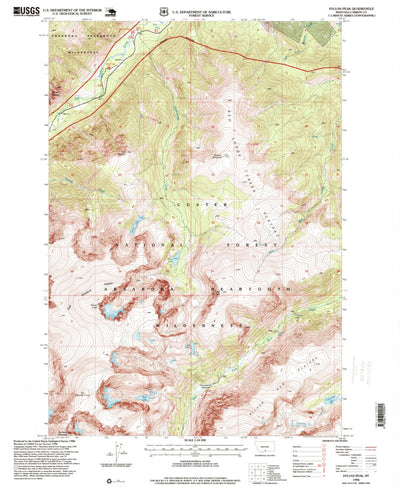 United States Geological Survey Sylvan Peak, MT (1996, 24000-Scale) digital map
