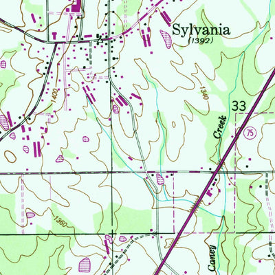 United States Geological Survey Sylvania, AL (1947, 24000-Scale) digital map