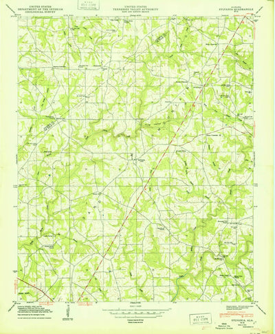 United States Geological Survey Sylvania, AL (1950, 24000-Scale) digital map