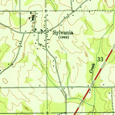 United States Geological Survey Sylvania, AL (1950, 24000-Scale) digital map