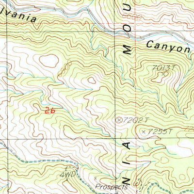 United States Geological Survey Sylvania Canyon, CA-NV (1987, 24000-Scale) digital map