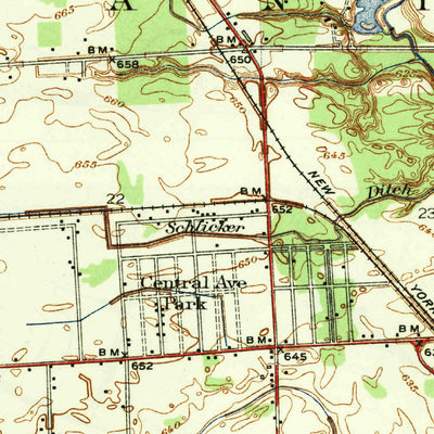 United States Geological Survey Sylvania, OH-MI (1937, 31680-Scale) digital map
