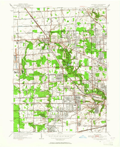 United States Geological Survey Sylvania, OH-MI (1951, 24000-Scale) digital map
