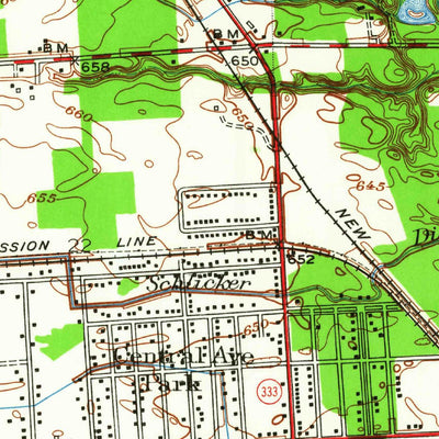 United States Geological Survey Sylvania, OH-MI (1951, 24000-Scale) digital map