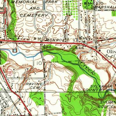 United States Geological Survey Sylvania, OH-MI (1951, 24000-Scale) digital map