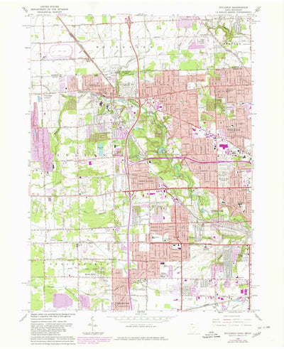 United States Geological Survey Sylvania, OH-MI (1965, 24000-Scale) digital map