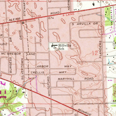United States Geological Survey Sylvania, OH-MI (1965, 24000-Scale) digital map