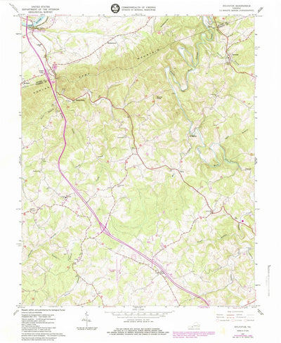 United States Geological Survey Sylvatus, VA (1965, 24000-Scale) digital map