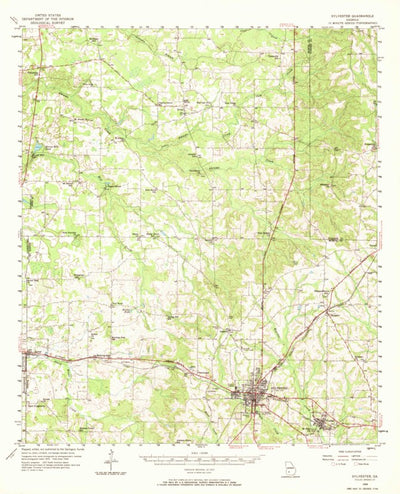 United States Geological Survey Sylvester, GA (1956, 62500-Scale) digital map