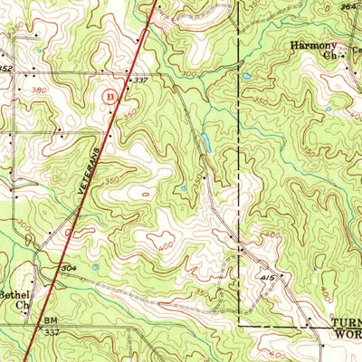 United States Geological Survey Sylvester, GA (1956, 62500-Scale) digital map