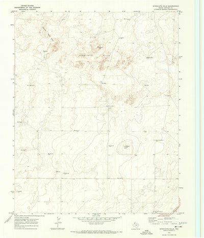 United States Geological Survey Syndicate Hills, TX (1971, 24000-Scale) digital map