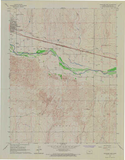 United States Geological Survey Syracuse East, KS (1966, 24000-Scale) digital map